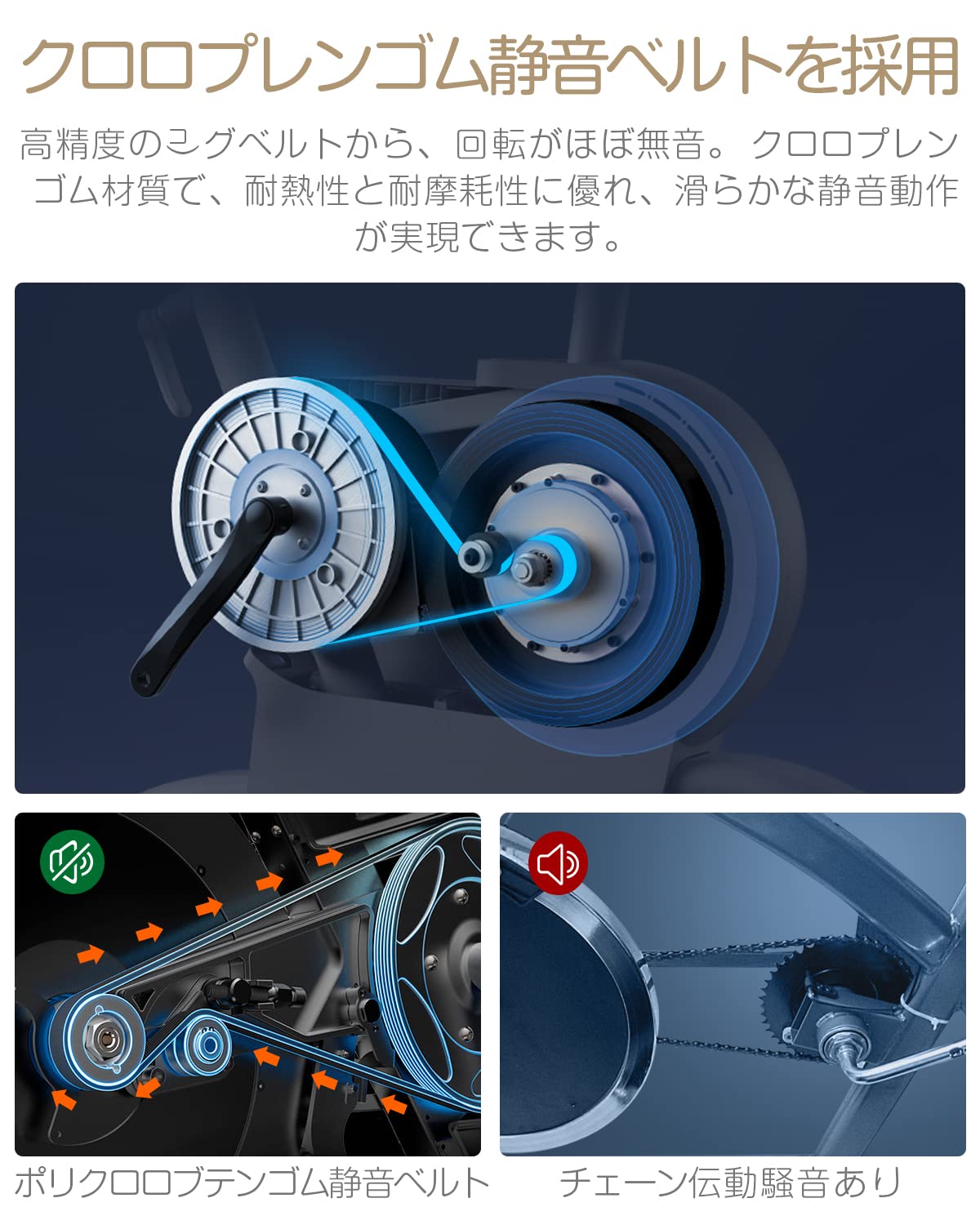Amazon.co.jp: zepan&nexgim フィットネスバイク 電磁負荷式 極静音 AI